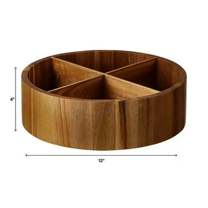 Acacia-Wood-Round-Turntable-Lazy-Susan-12-in.Shop-eBargainsAndDeals.com.-Image-shows-dimensions.