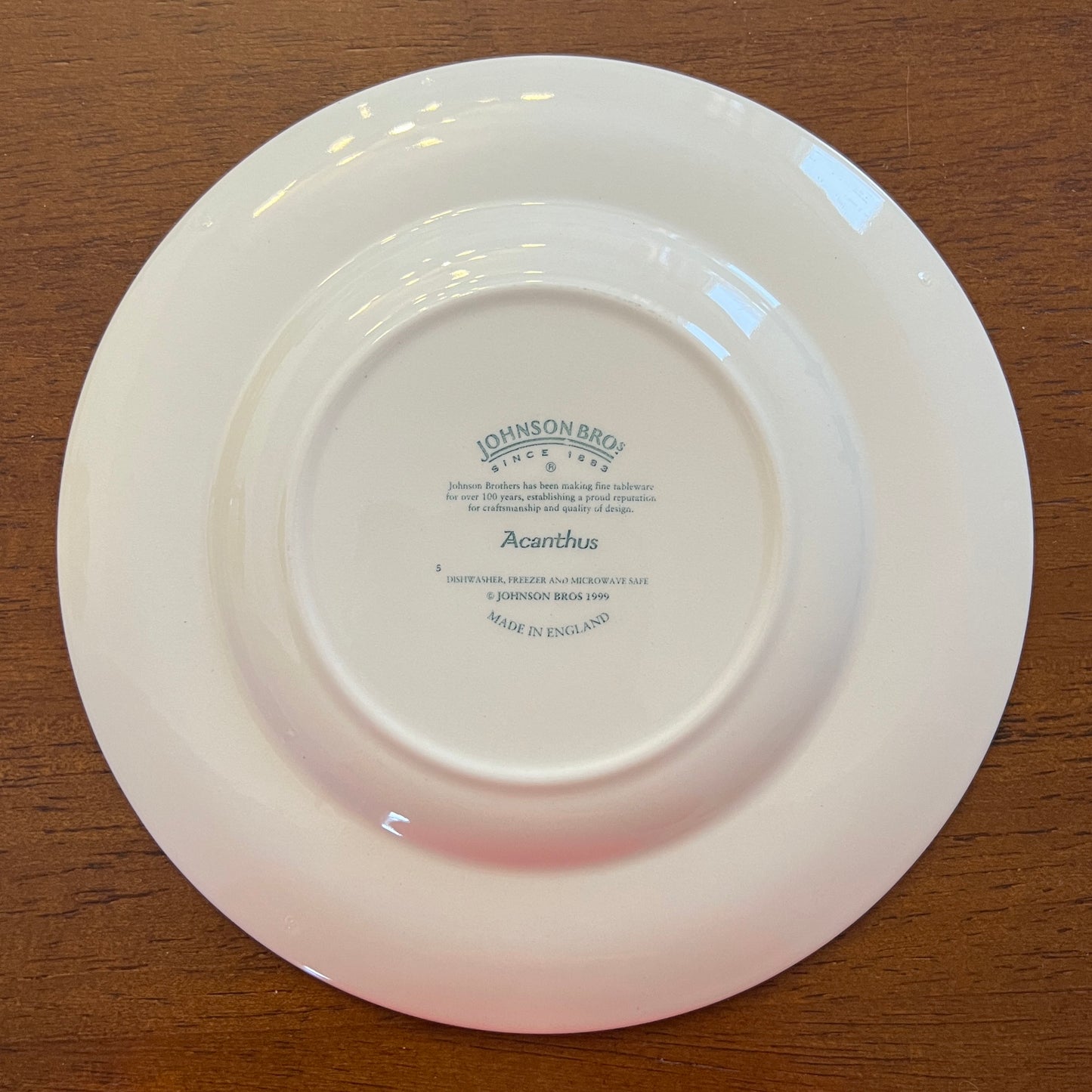 Johnson Bros Acanthus Blue China Dinnerware Plates, Set of 4