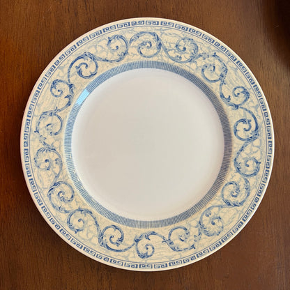Johnson Bros Acanthus Blue China Dinnerware Plates, Set of 4