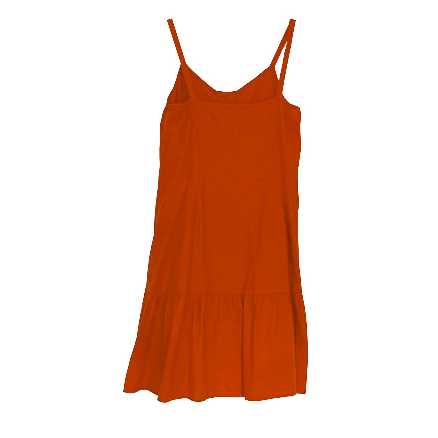 Ann-Taylor-Loft-Orange-Tiered-Shift-Dress.-Back-view.-Shop-eBargainsAndDeals.com.
