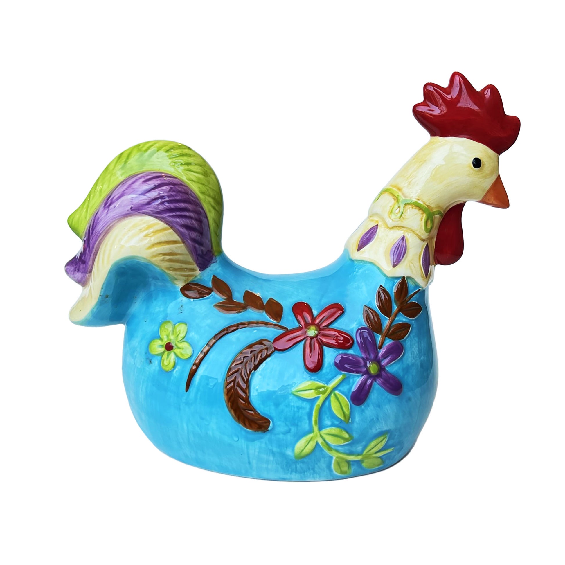 Apropos Rooster-Chicken-Ceramic-Figurine.-Side-view.-Shop-eBargainsAndDeals.com