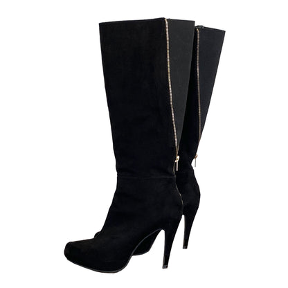 Black-Suede-Wide-Leg-Fashion-Boots.-Size-8.-Shop-eBargainsAndDeals.com