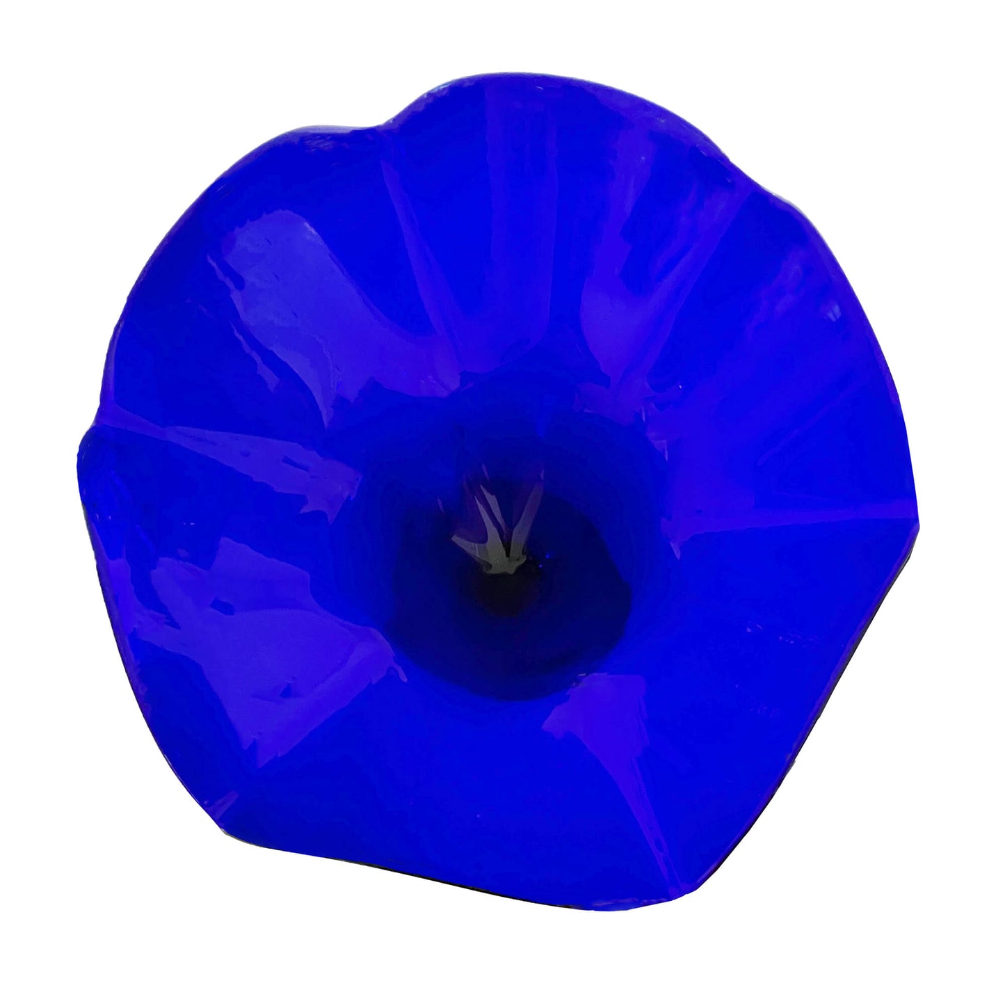 Bright-Cobalt-Blue-Glass-Pedestal-Serving-Bowl-with-Fluted-Wavy-Edge..-Internal-view.-Shop-eBargainsAndDeals.com