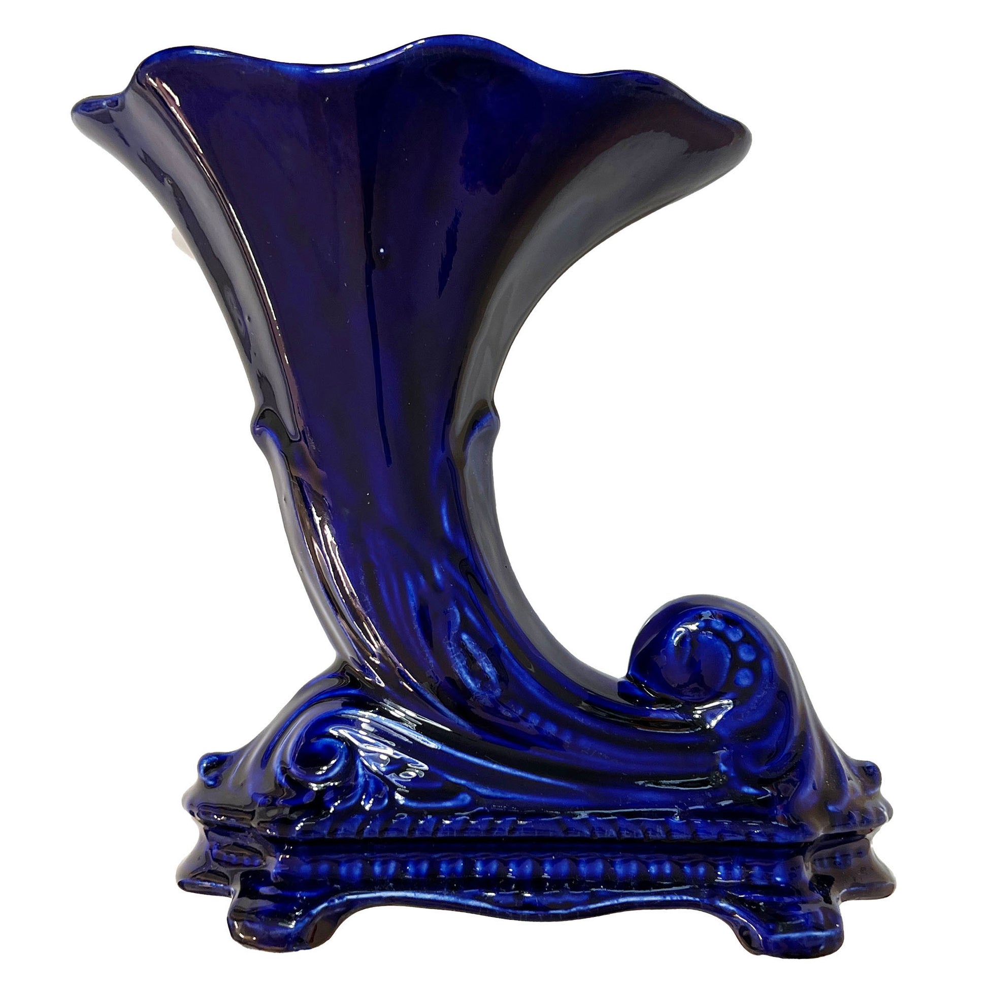 Cobalt-Blue-Cornucopia-Ceramic-Vase-2.-Shop-eBargainsAndDeals.com