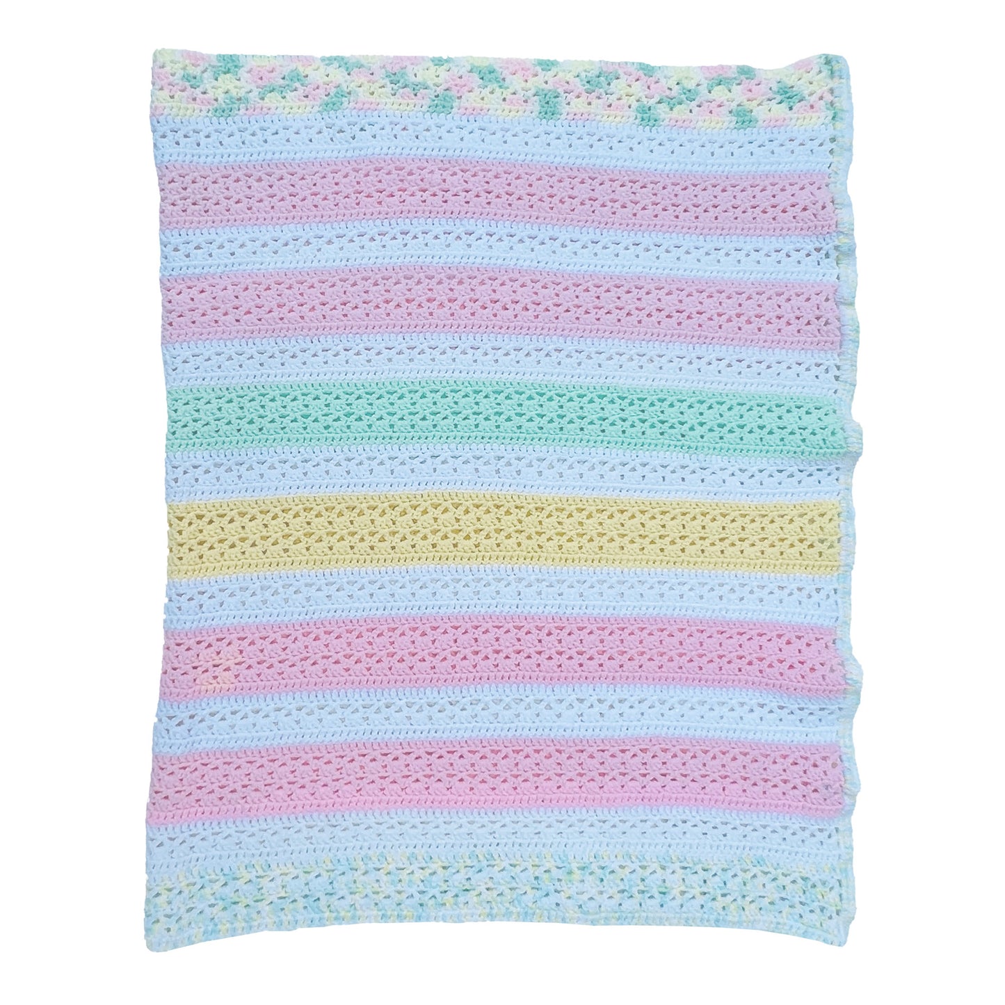 Crochet-Crib-Blanket.-Pink-White-Green.-Shop-eBargainsAndDeals.com