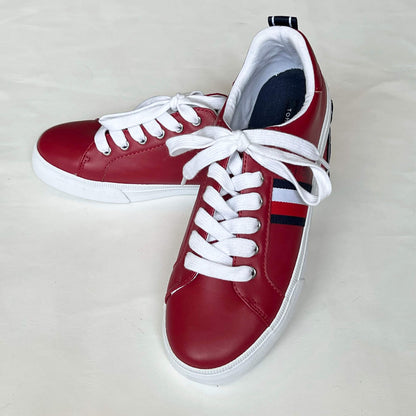 NEW-Tommy-Hilfiger-Red-Faux-Leather-Sneakers.-7.5M.-Shop-eBargainsAndDeals.com