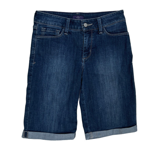 NYDJ-11-inch-Blue-Denim-Shorts-Peddle-Pushers.-Back-view.-0.-Shop-eBargainsAndDeals.com