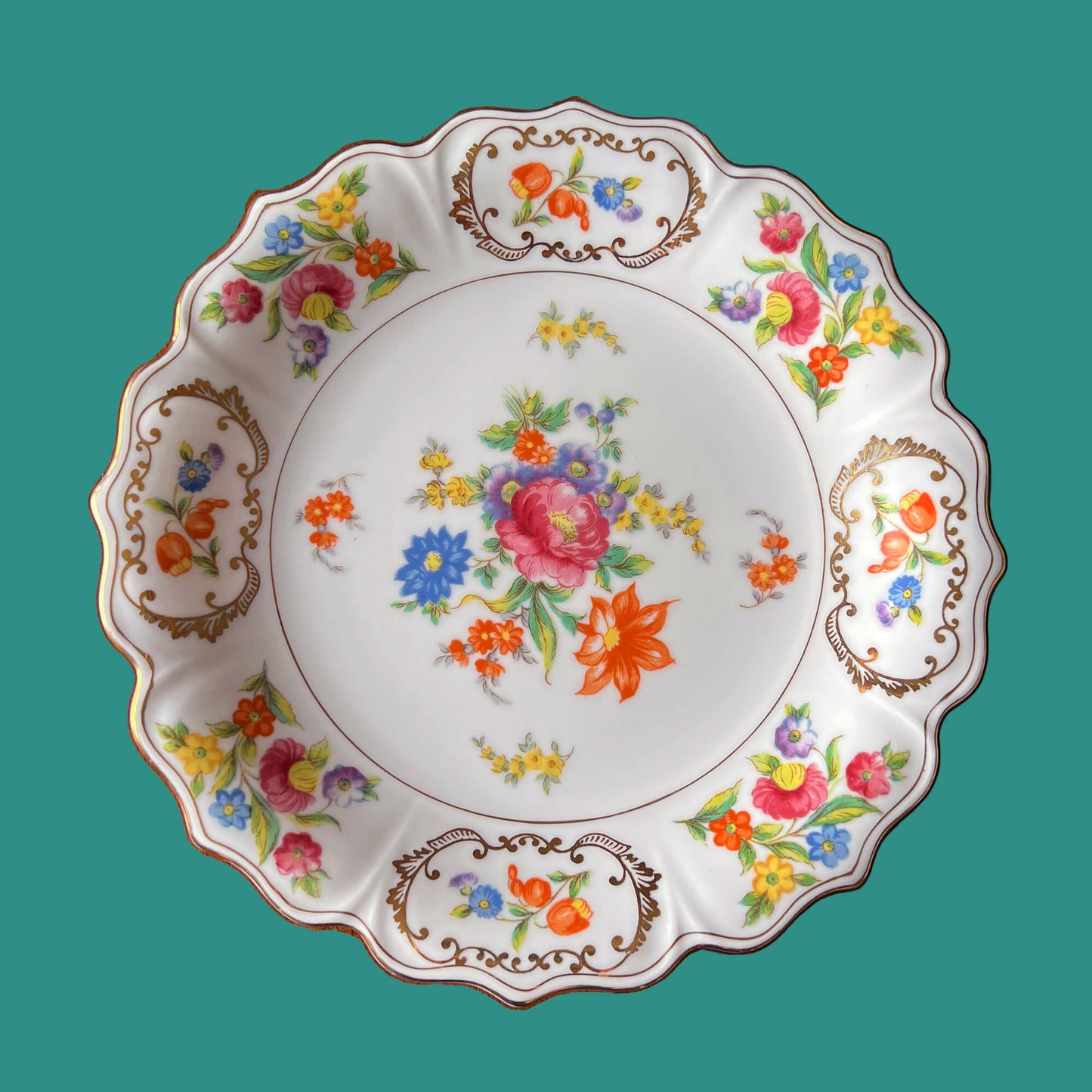 Noritake-Dresdena-Porcelain-Decorative-Serving-Plate.-Gilt-trim.-Shop-eBargainsAndDeals.com