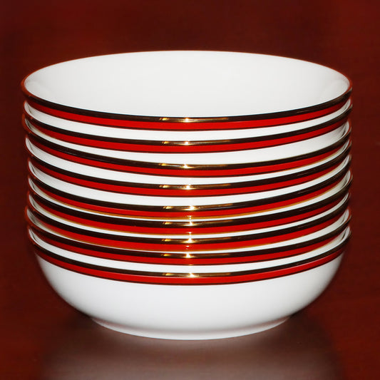 Pickard-Custom-China-Burgundy-and-24k-Gold-Soup-Bowls.-www.eBargainsAndDeals.com