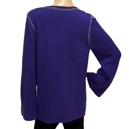 Quacker-Factory-Purple-Bead-Embellished-Sweater.-Back-view.-Shop-eBargainsAndDeals.com