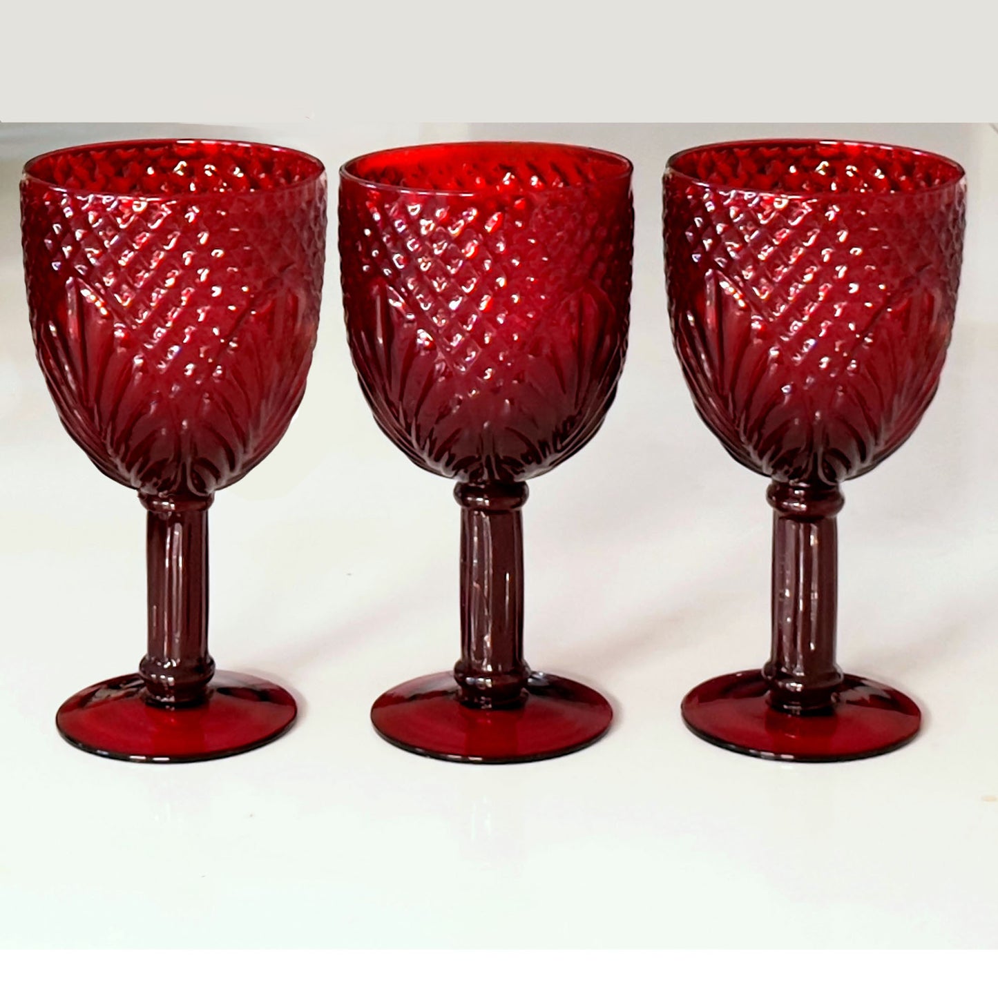 Red-Glass-Water-Goblets.-Set-of-3.-Shop-eBargainsAndDeals.com
