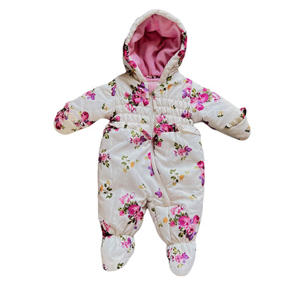 Rothschild-White-Floral-Baby-Bunting-Snow-Suit.-Size-3M-6M.-Shop-eBargainsAndDeals.com
