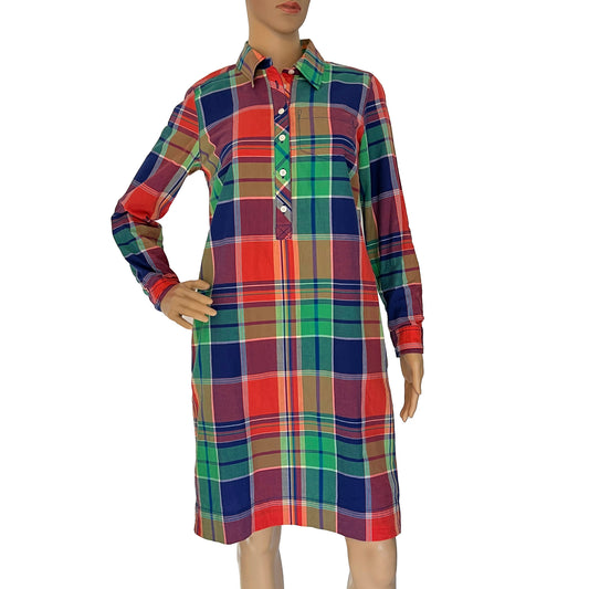 Talbots-Petites-Madras-Plaid-Shirt-Dress.-shop-eBargainsAndDeals.com