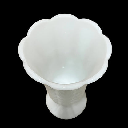 White-Milk-Glass-Tall-Glass-Flower-Vase.-Top-view.-Shop-eBargainsAndDeals.com