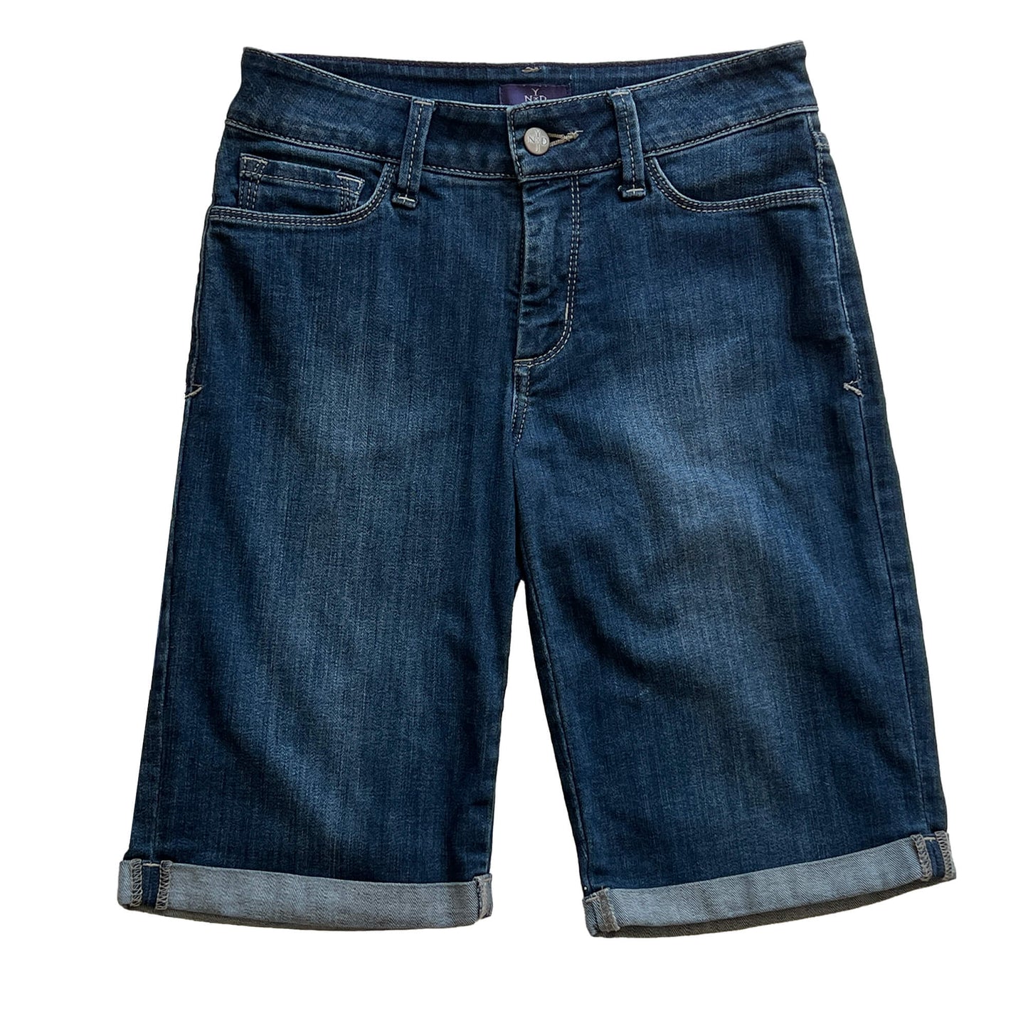 New NYDJ 11-inch Blue Denim Shorts - Size 0 - Lift Tuck Technology