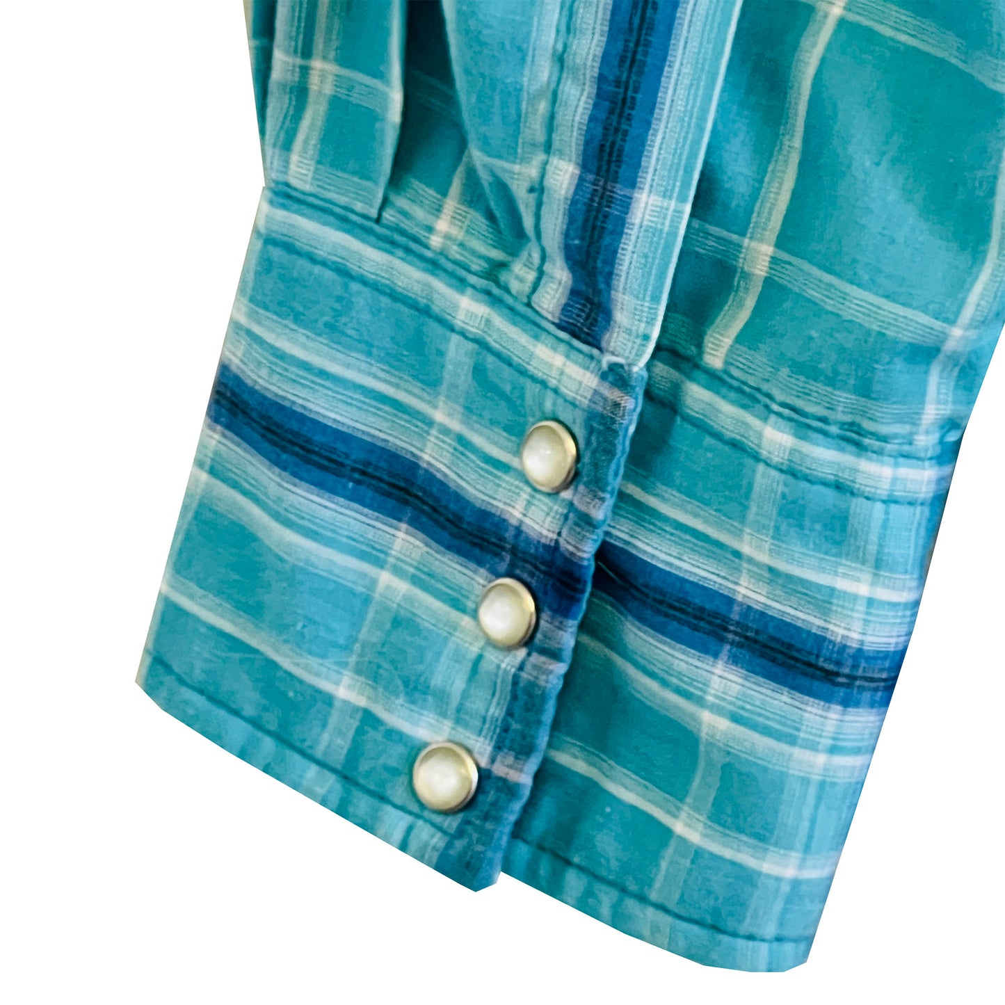 Wrangler-Blue-Plaid-Western-Shirt.-Pearl-Snaps.-XL.-Shop-eBargainsAndDeals.com