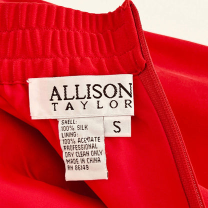 Allison-Taylor-Red-Silk-Skirt-Label
