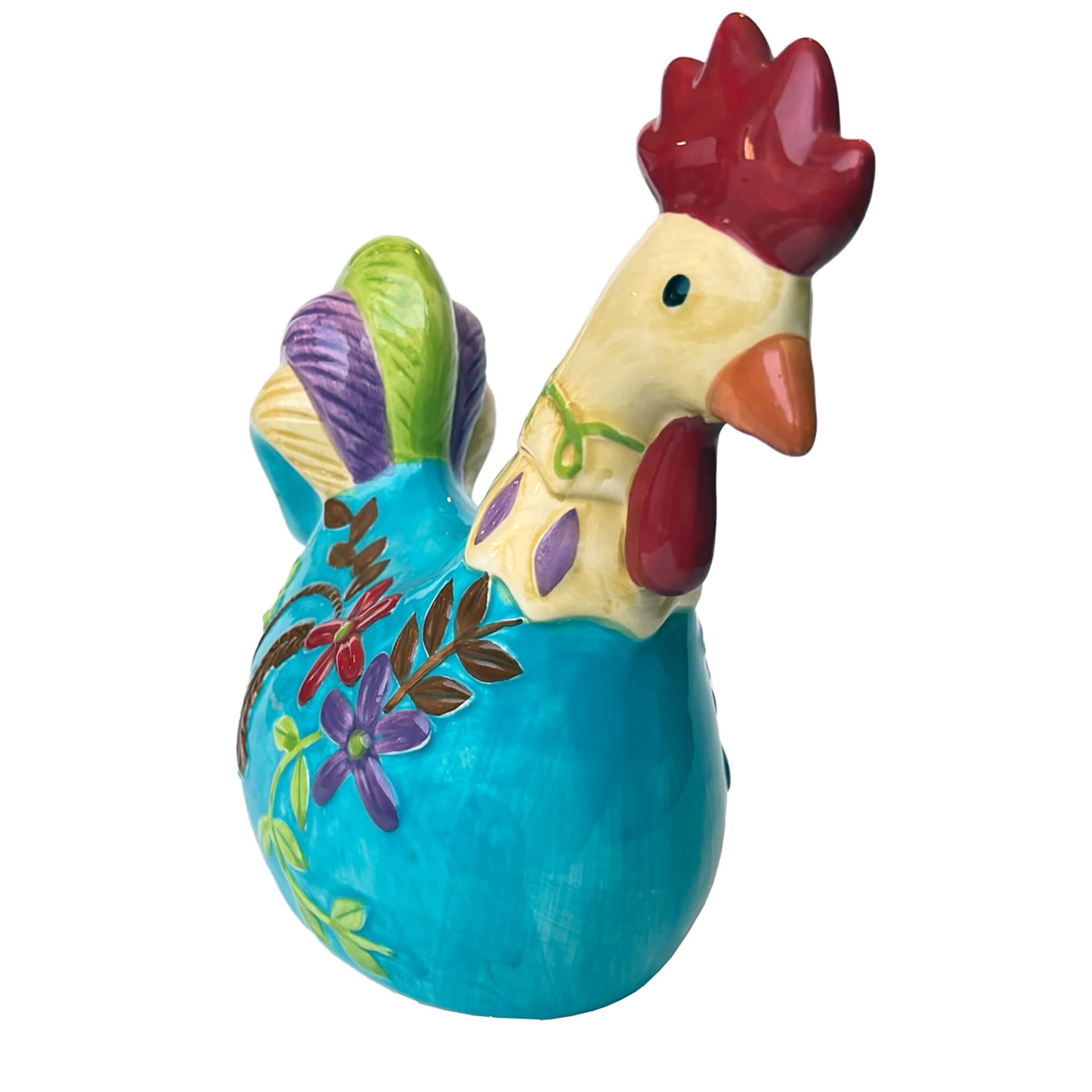 Apropos-Home-Collection-Blue-Ceramic-Chicken-Turkey-angled-view
