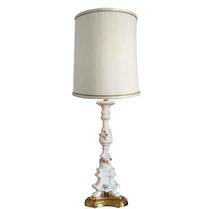 Bassano-White-Capodimonte-Porcelain-Table-Lamp,-37-in.-with-shade.-Shop-www.eBargainsAndDeals.com