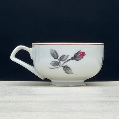 Fine-bone-china-pink-rose-and-gray-leaf-teacup.-Side-view.-Shop-eBargainsAndDeals.com