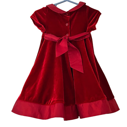 Good-Lad-Baby-Girl_s-Red-Velvet-Holiday-Party-Dress_-Back-view.-18M.-Shop-eBargainsAndDeals.com
