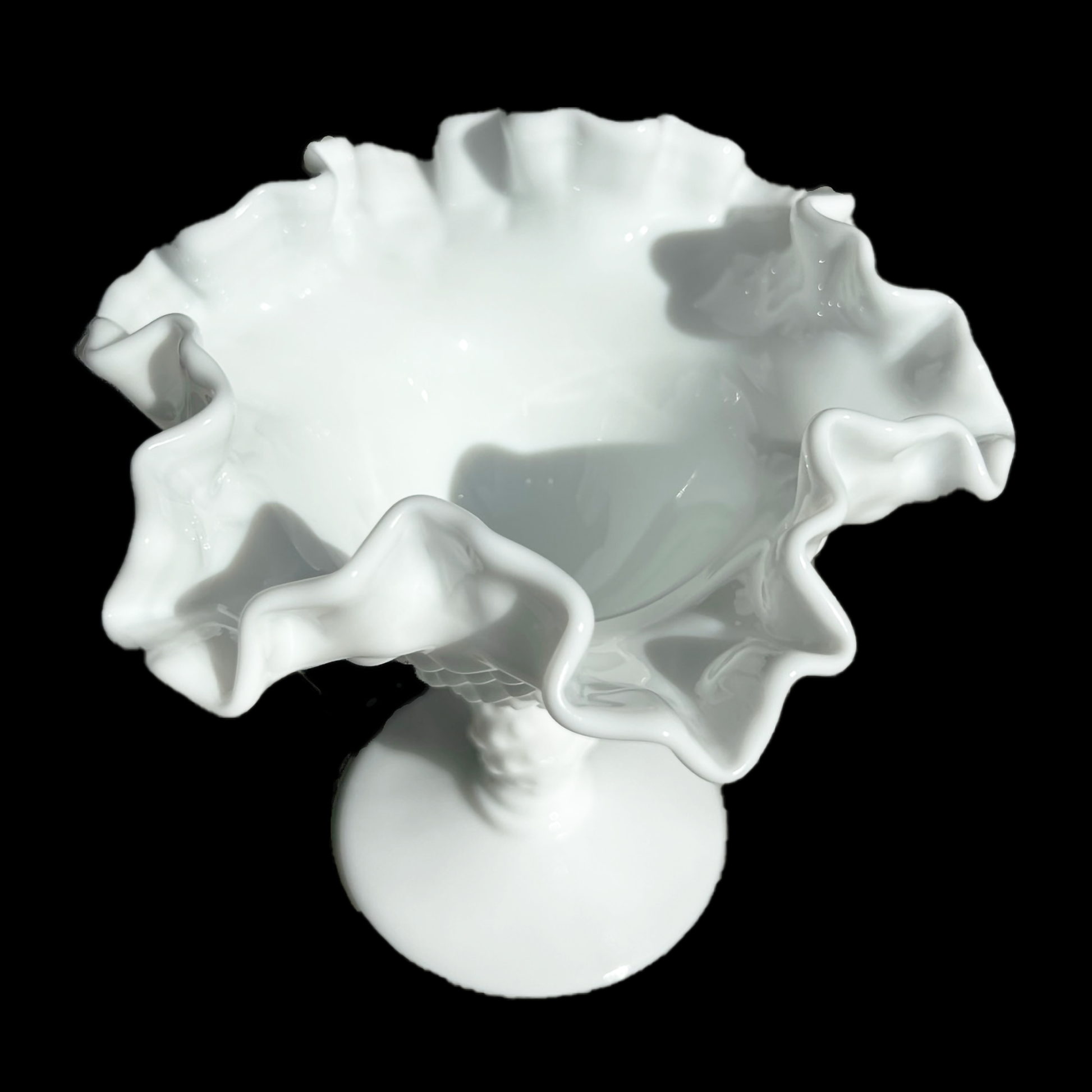 White-Milk-Glass-Hobnail-Pedestal-Candy-Bowl,-angled-top-View_-Shop-eBargainsAndDeals