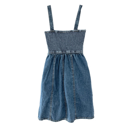 Japna-Blue-Denim-Sleeveless-Dress.-Back-view-2.-XS.-Shop-eBargainsAndDeals.com
