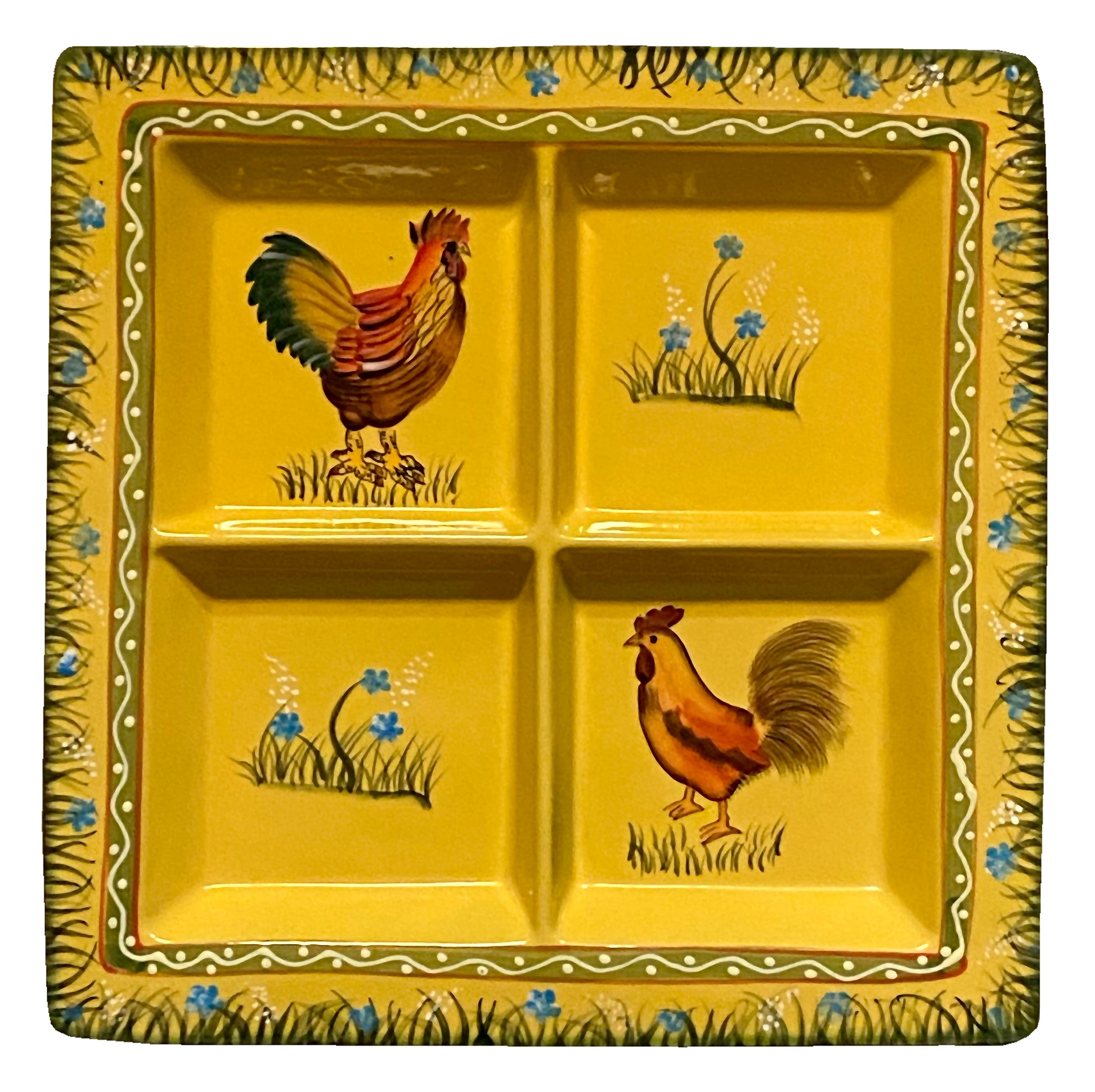 Jay-Imports-new-yellow-gold-ceramic-sectioned-rooster-serving-plate.jpg