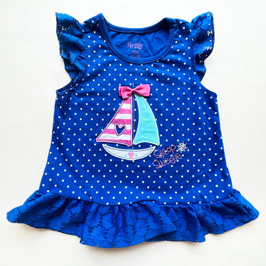 Nannette Polka Dot Sailor Sweetie Dress 4T