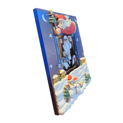 Olmec-Blue-Acrylic-3-D-Flying-Santa-Claus-Picture-Frame.-Angle-View.-Shop-eBargainsAndDeals.com