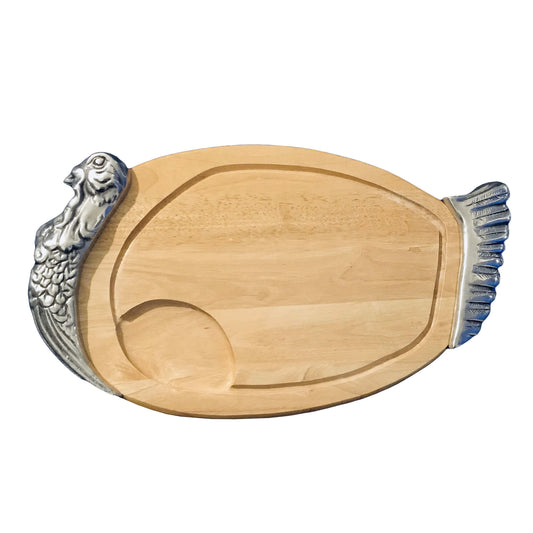 Pewter-and-wood-turkey-carving-board-serving-platter.-Shop-ebargainsAndDeals.com