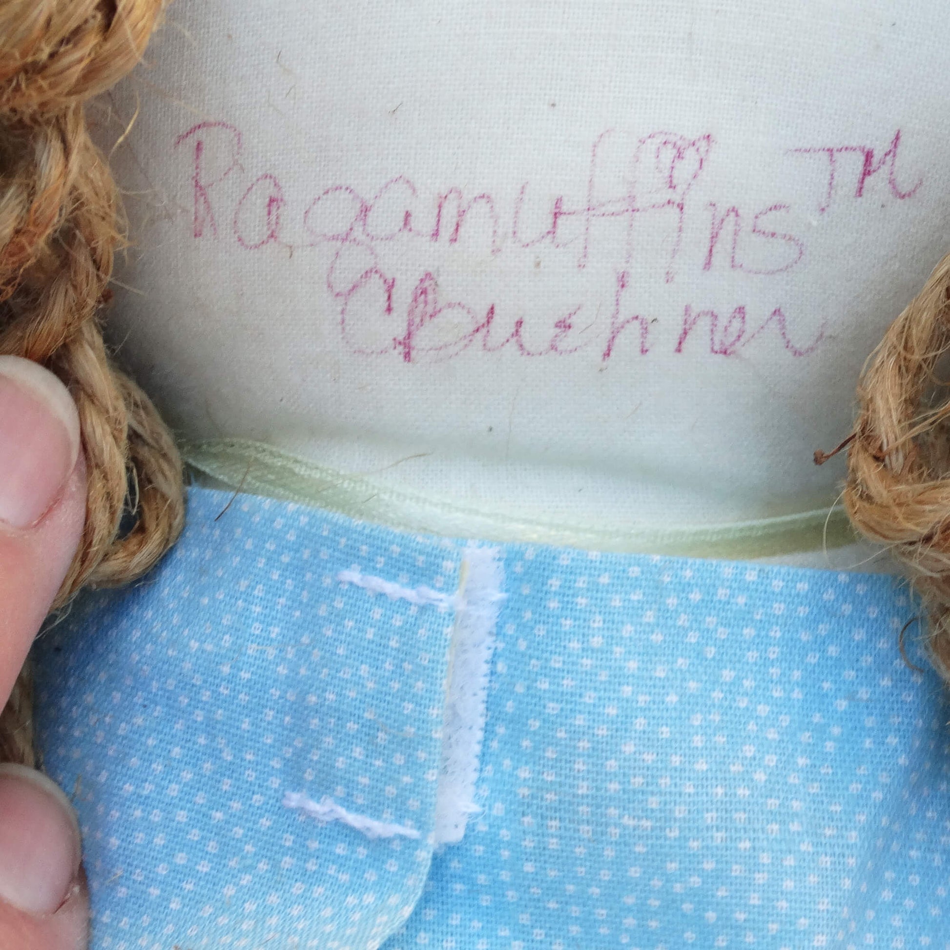 Ragamuffins-Doll-by-C-Buehner-Hand-made-cloth-doll-with-blue-eyes.-Artist-signature.