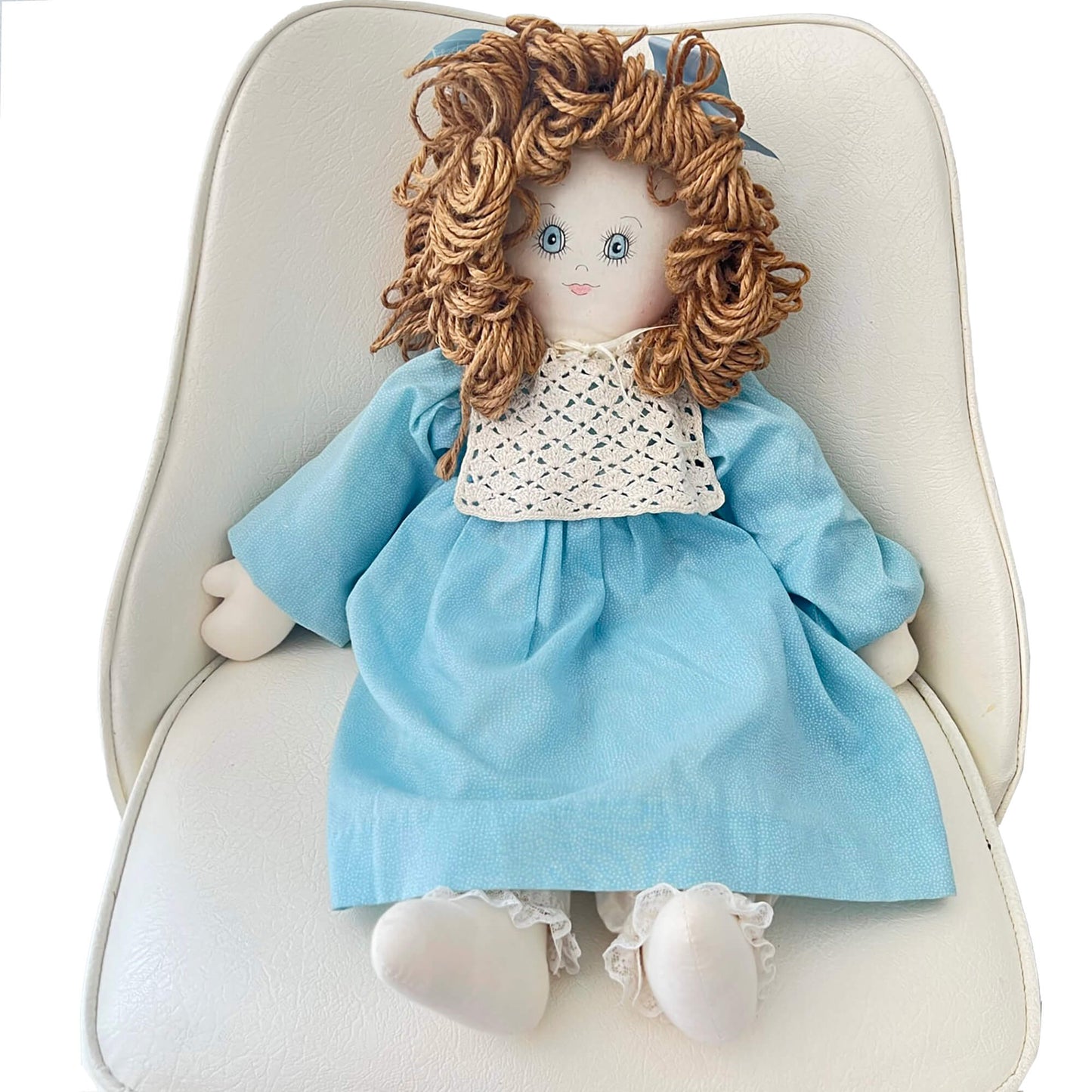 Ragamuffins-Handmade-Cloth-Doll-C.-Buehner-vintage.-Blue-eyes,-rope-hair. Shop-eBargainsAndDeals.com.