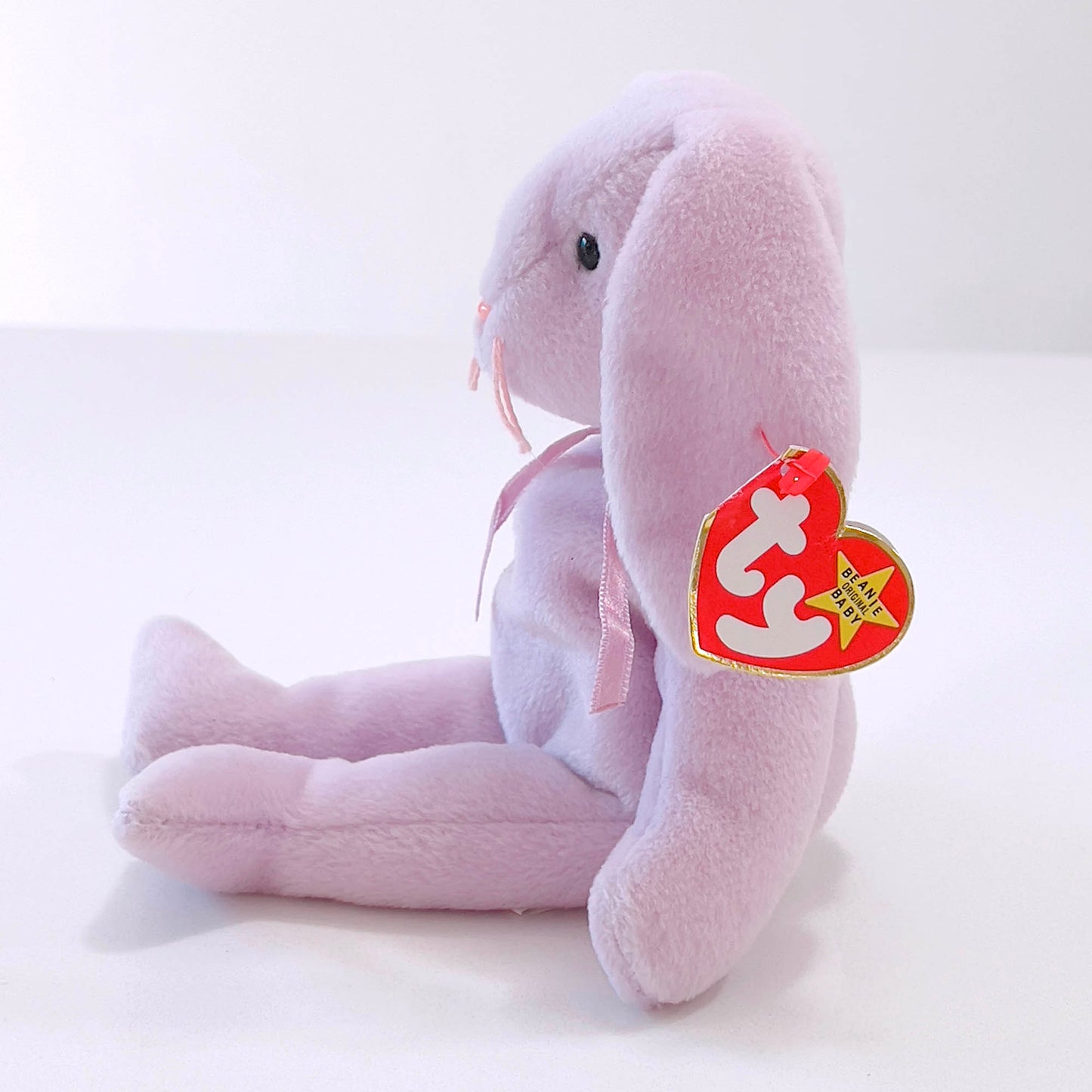 Ty-Floppity-Bubby-Rabbit-Stuffed-Toy-1996.-Side-view-2.-Original-Beanie-Babies-Collection