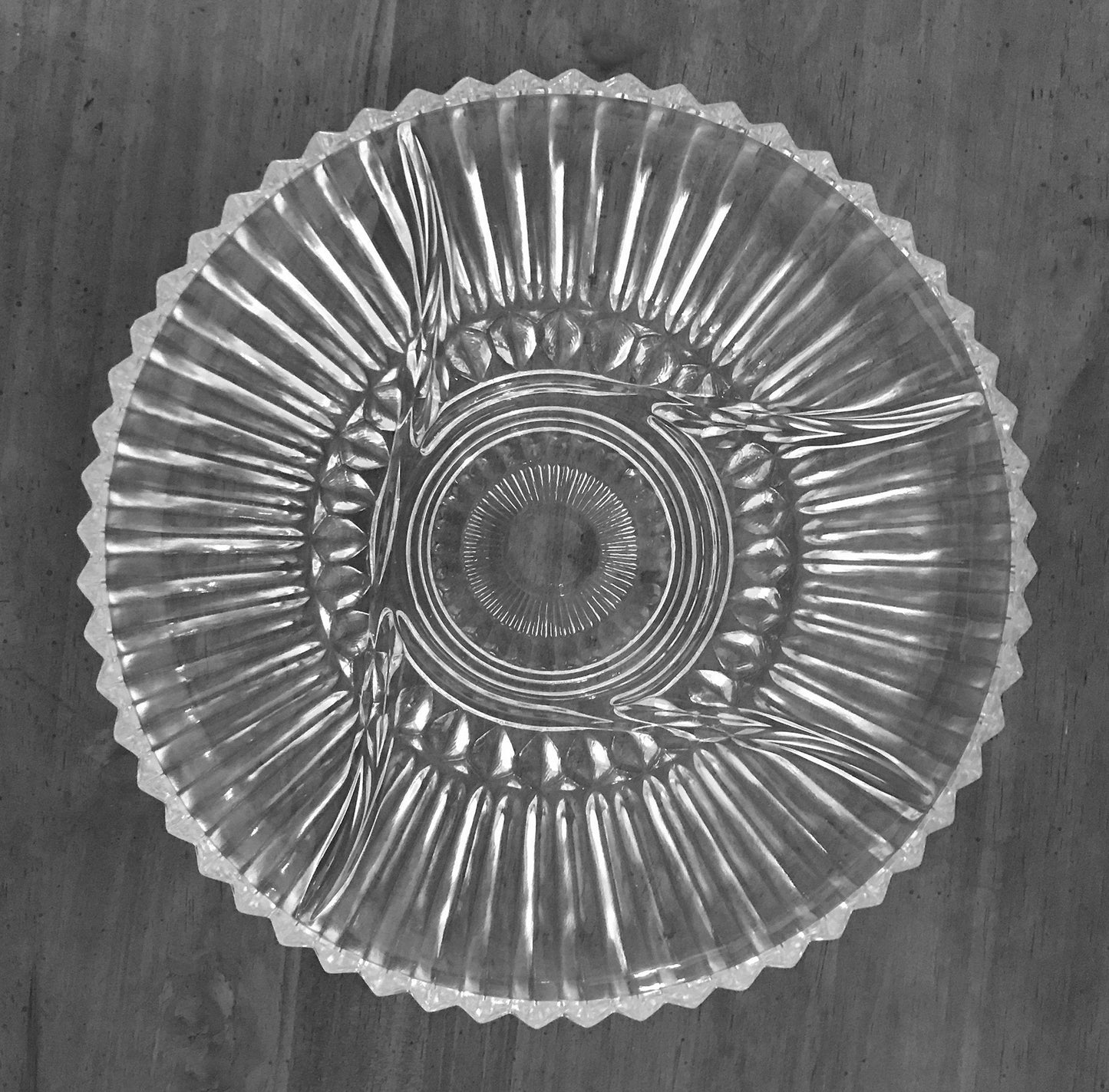 Indiana Glass 5 Section Clear Pressed Glass Serving Tray, No Flaws, Crudités Serving Platter,  Relish Plate - PawPurrPrints.com