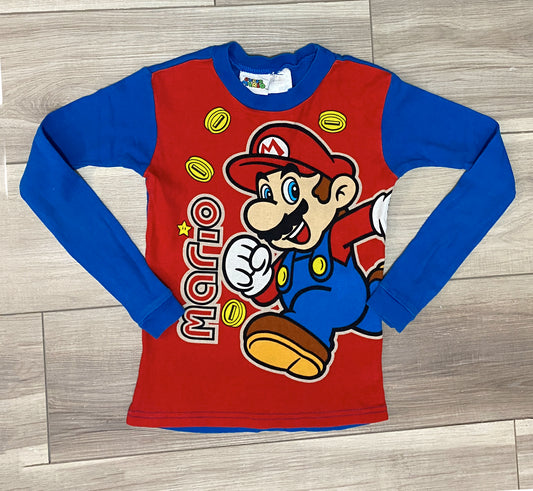 super-mario-long-sleeve-blue-and-red-boys-t-shirt-size-10-shop-eBargainsAndDeals.com